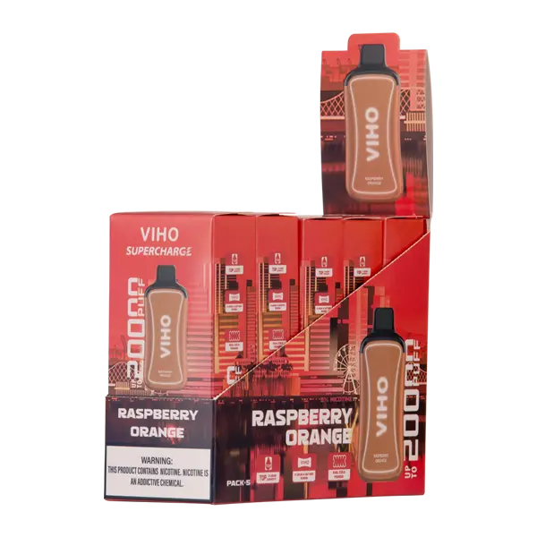BUY 1 GET 1 FREE Raspberry Orange Viho Supercharge | Vape Amazon India Viho