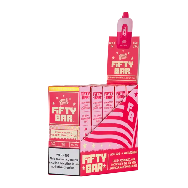 BUY 1 GET 1 FREE Strawberry Cereal Donut Milk Fifty Bar | Vape Amazon India Beard Vape Co
