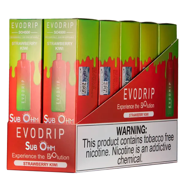 BUY 1 GET 1 FREE Strawberry Kiwi EVODRIP SO4500 | Vape Amazon India EVODRIP
