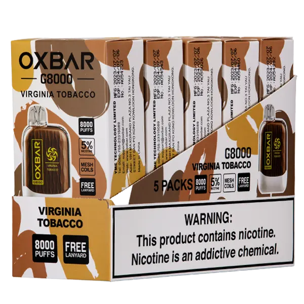 BUY 1 GET 1 FREE Virginia Tobacco Oxbar G8000 | Vape Amazon India Oxbar