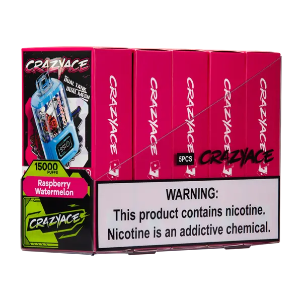 BUY 1 GET 1 FREE Raspberry Watermelon Crazy Ace B15000 | Vape Amazon India Crazy Ace
