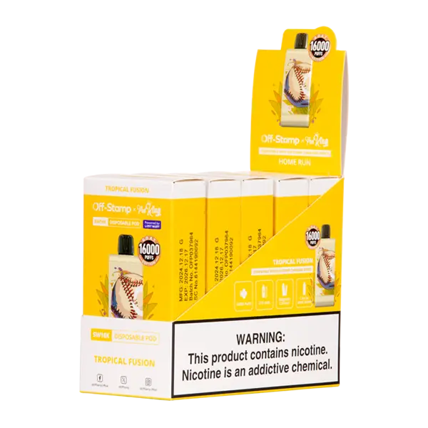 BUY 1 GET 1 FREE Tropical Fusion Off Stamp X Pod King SW16000 Disposable | Vape Amazon India Off Stamp