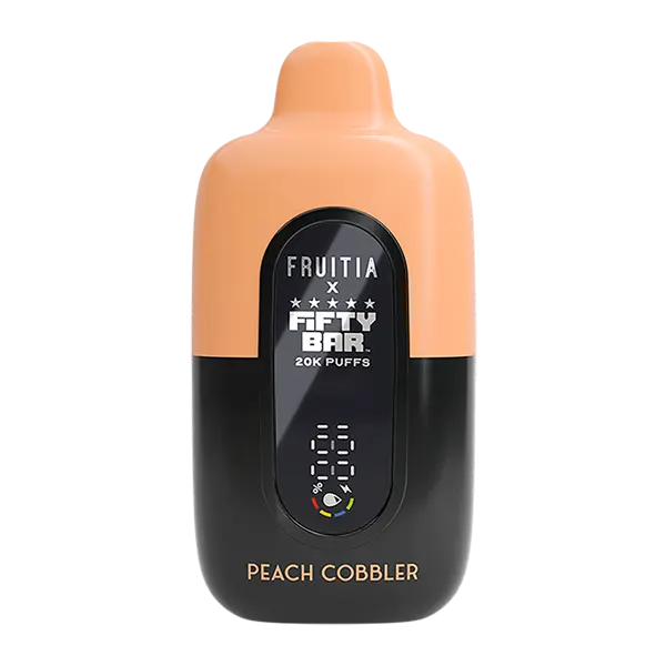 BUY 1 GET 1 FREE Peach Cobbler FRUITIA X Fifty Bar 20K | Vape Amazon India