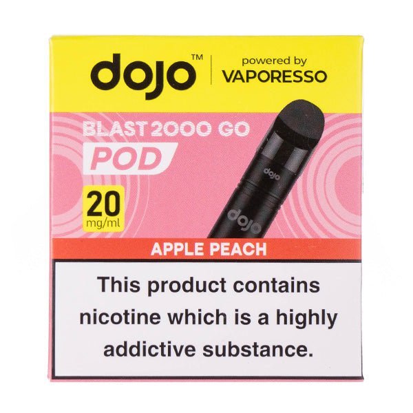 BUY 1 GET 1 FREE | Apple Peach Dojo Blast 2000 Go Prefilled Pod + Refill by VaporessoVAPE INDIA - Vape India