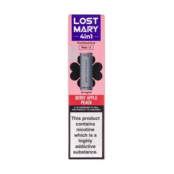 BUY 1 GET 1 FREE | Berry Apple Peach 4 - in - 1 Prefilled Pods by Lost MaryVAPE INDIA - Vape India