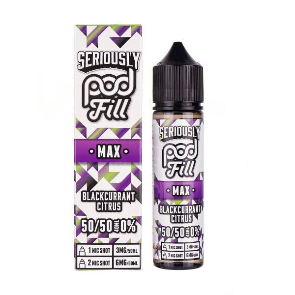 BUY 1 GET 1 FREE | Blackcurrant Citrus 50ml (50/50) Shortfill by Seriously Pod Fill MaxVAPE INDIA - Vape India