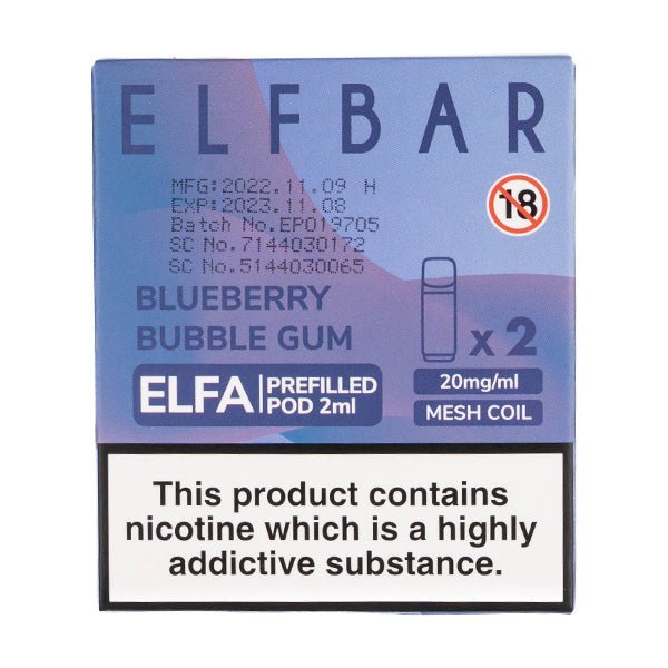 BUY 1 GET 1 FREE | Blueberry Bubblegum Elfa Prefilled Pods by Elf BarVAPE INDIA - Vape India