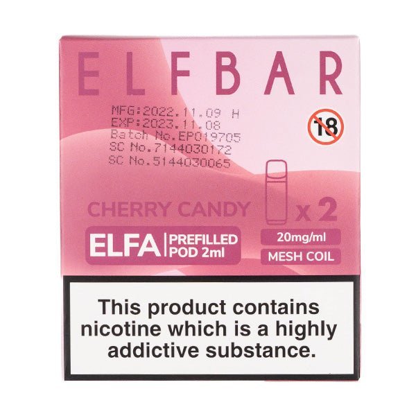 BUY 1 GET 1 FREE | Cherry Candy Elfa Prefilled Pods by Elf BarVAPE INDIA - Vape India
